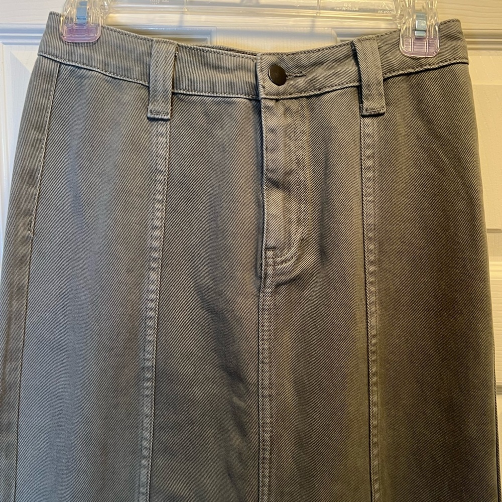 Blu Pepper Long Denim Skirt - Picture 2 of 9